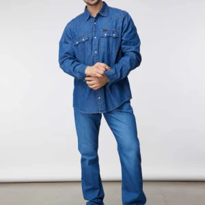 Jeans Hombre West Relaxed Straight Fit Mid Worn Bolton