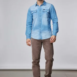 Pantalón Hombre Daren Regular Straight Fit Cotelé Vintage Brown