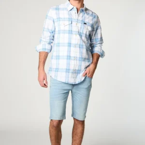 Short Hombre Denim 5Pocket Light Blue