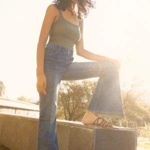 Jeans Mujer Jeans flare  Azul