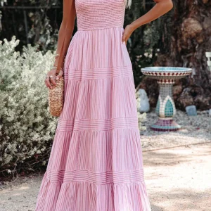 Adeline - Vestidos de cintura con tirantes finos rectos Moda