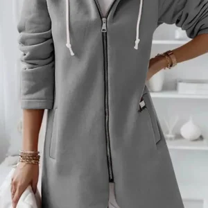 Elisa | À Capuche Décontracté Avec Fermeture Éclair Et Capuche Réglable