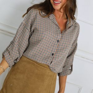 LS5186 Camisa Regular Cuadros