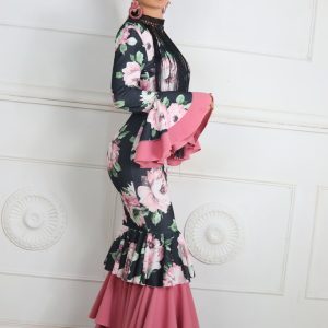 LS5654 Vestido Flamenco Flores