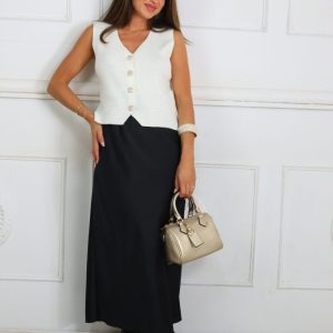 LS5326 Falda Satén Larga