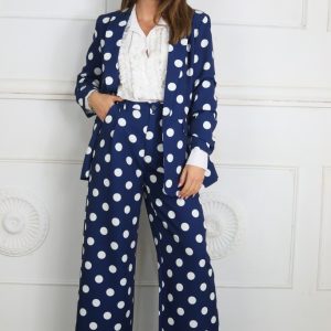 LS5417 Pantalon Ancho Lunares