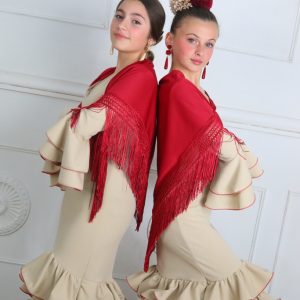 LS5657 Vestido Flamenco Liso