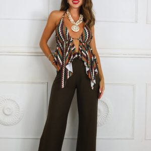 LS5427 Pantalon Efecto Lino Básic