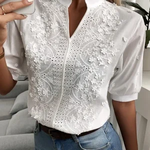 Wybina Blusa Encaje Bordado Floral