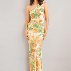 Vestido Asimetrico Print Amarillos