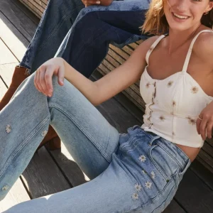 Jeans Mujer Flare Celeste