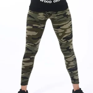 - leggings casual de camuflaje con cintura alta