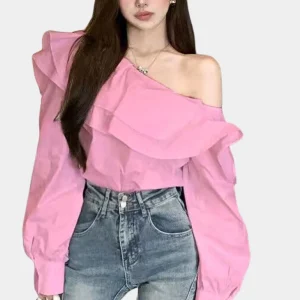 Alena - Elegante blusa sin hombros para mujer