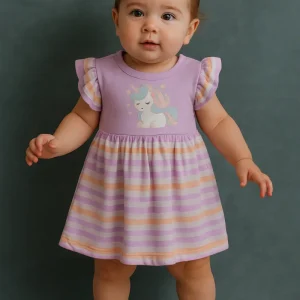 LS50616 VESTIDO BEBITA RAYAS