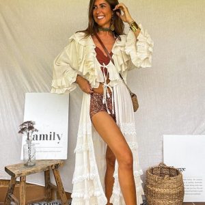 Duster Fioroni Lace Crudo