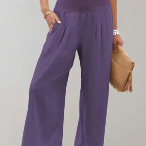 Amandine - Pantalón de cintura alta y pata de elefante