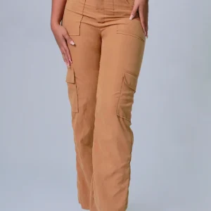 LS50492 PANTALON MUJER BOLSILLOS SUPERIORES KAKI