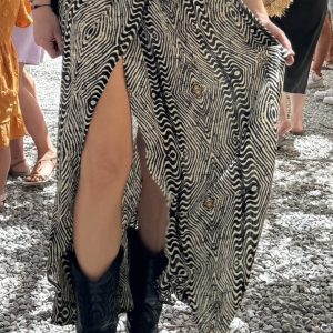 Falda Apertura Zebra Black