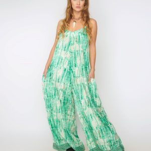 Jumpsuit Free Tie Dye Aqua
