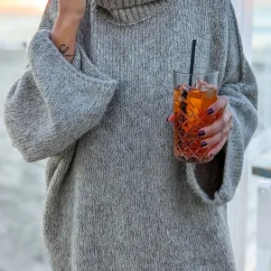 Elisa | Trendy Winter Oversized Trui Met Hoge Halslijn