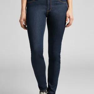 Jeans Mujer Tiro Alto Scarlett High Skinny Fit Solid Blue