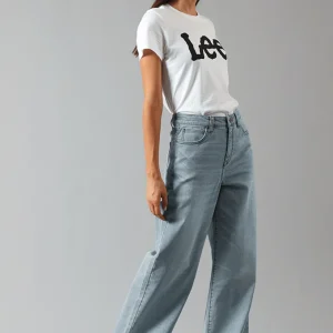 Jeans Mujer Tiro Alto Stella A Line Relaxed Fit Light Stone Wash