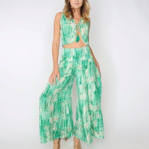Pantalón Palazzo Tie Dye Aqua