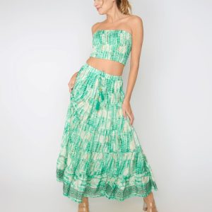 Maxi Falda Tie Dye Aqua