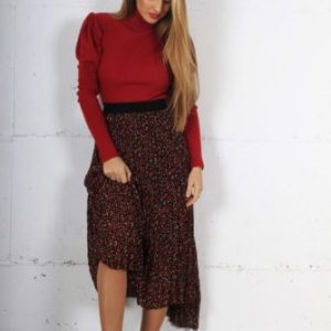 LS5313 Falda Estampada