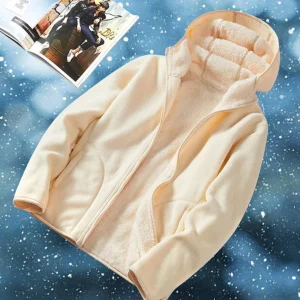 Elisa | Sudadera con capucha de forro polar reversible para mujer