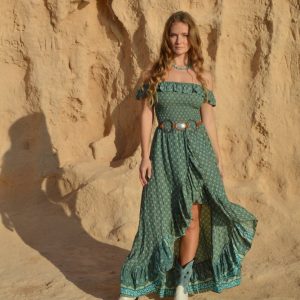 Vestido Sun Asimétrico Esmeralda