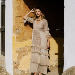 Vestido Fioroni Lovelace Beige