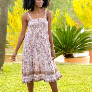 Vestido Tirantes Claudia dusty pink