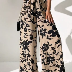 Clémence - Pantalones anchos con estampado floral