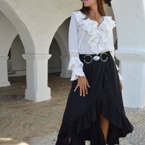 Falda Sun Asimétrica Negra