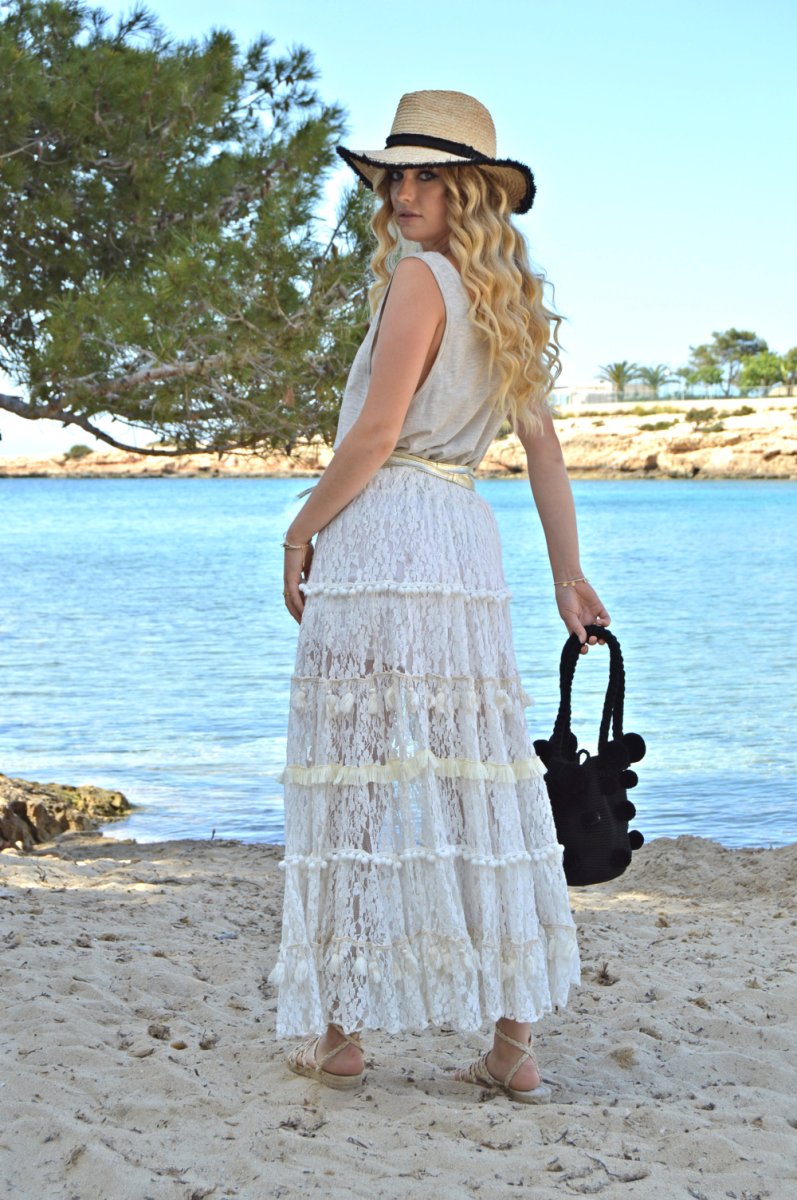 Falda Fioroni Gypsy Queen Blanca - Imagen 2