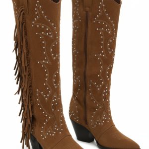 LS5161 Botas Flecos Tachuelas