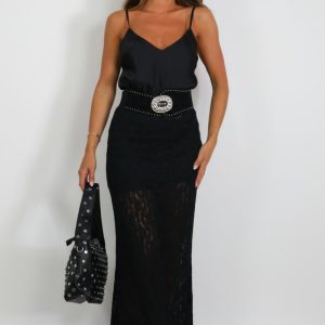 LS5316 Falda Larga Encaje