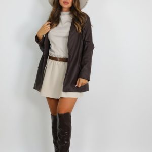 LS5646 Vestido Doble Tejido Cinturón