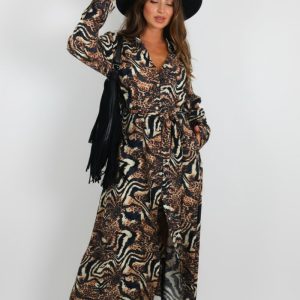 LS5632 Vestido Camisero Print