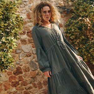 Maxi Vestido Sarah Kaki