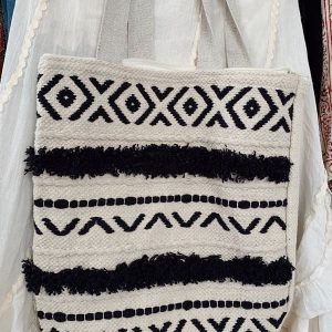Shopping Bag Étnico Black Fringes