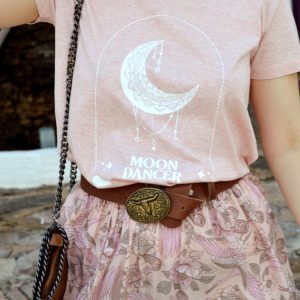 Camiseta Moon Dancer Pink & White