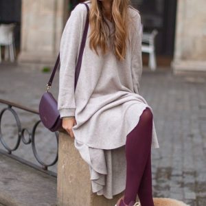 Vestido Oversized Banditas Beige